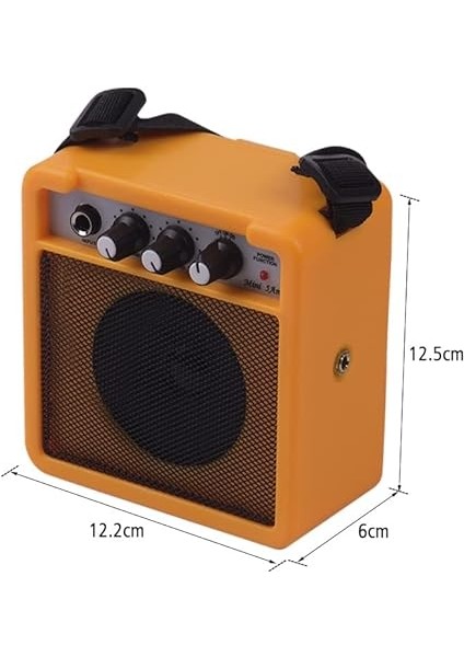 5W Mini Gitar Amfisi Amp Hoparlörü, 3,5 mm ve 6,35 mm Girişli 1/4 Inç Çıkış, Ses Tonu Ayarını Overdrive'ı Destekler indirimleri