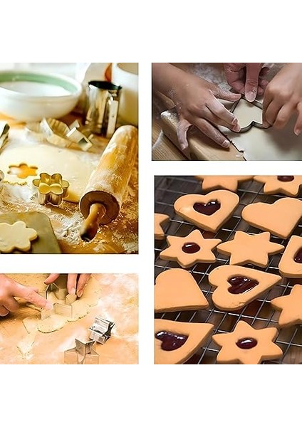 12 Parça Paslanmaz Çelik Kurabiye Kalıbı Seti – Kalp, Yıldız, Çiçek ve Daire Şekilli 301 Kalite Metal Hamur Kesici – Dayanıklı ve Hijyenik Kurabiye Şekillendirici fırsatları