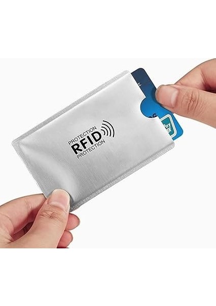 Kredi Banka Kimlik Kartı Koruyucu Kılıf Hırsızlık Önleyici Rfid Nfc Antistatik Aluminyum Metalize Poşet modelleri