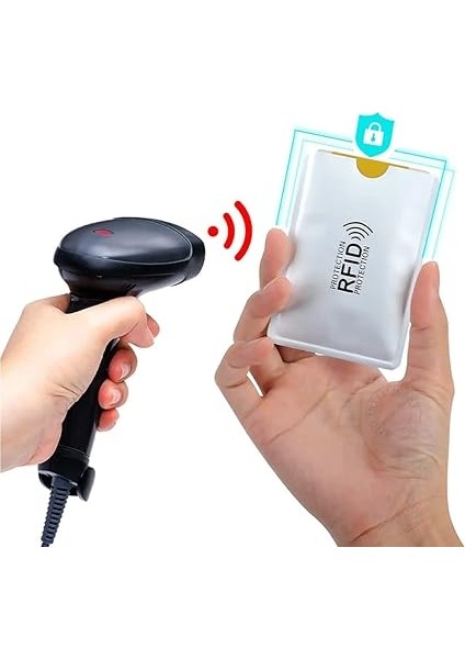 Kredi Banka Kimlik Kartı Koruyucu Kılıf Hırsızlık Önleyici Rfid Nfc Antistatik Aluminyum Metalize Poşet indirimleri