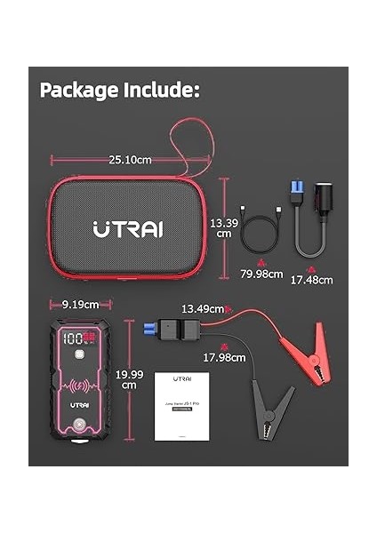 Jstar 3 20000MAH 1600A Jump Starter LCD Ekranlı Taşınabilir Akü Takviye Cihazı ( Çanta + Powerbank + LED Lamba) modelleri