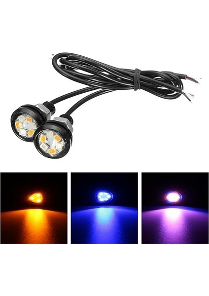 Kartal Göz LED Kırmızı Ayna Altı Araç Far LED Projektör Sis Farı