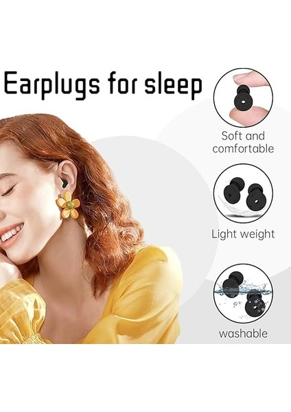 Uyku ve Gürültü Azaltma Için Sessiz Kulak Tıkacı, Tekrar Kullanılabilir Yumuşak Silikon Kulak Tıkacı, Konserler Için, Gürültü Hassasiyeti indirimleri
