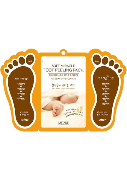 Mijin Cosmetics Miracle Foot Peeling Pack - Çorap Tipi Ayak Peeling Maskesi
