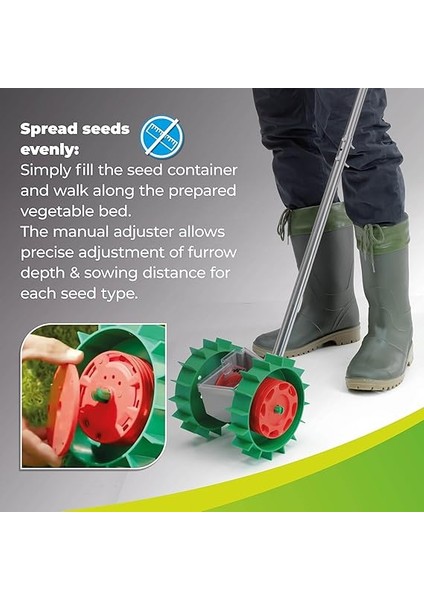 Green Super Seeder Manuel Tohum Ekme Makinesi, 6 Diskli indirimleri