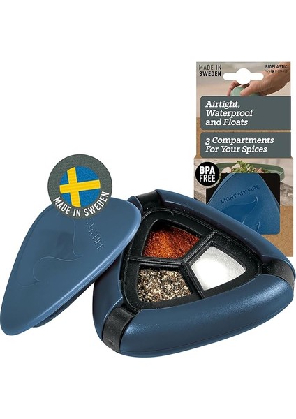 My Fire Tuzluk, Karabiberlik, Kapaklı, Kamp Baharatlığı, 3 Bölmeli, Mini Tuzluk, Karabiber, Baharat Kutusu, To Go Dış Mekan Için, Su Geçirmez