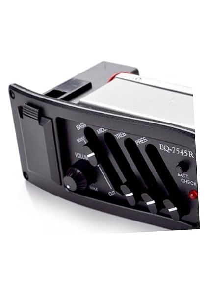 EQ-7545R Gitar Manyetiği Preamp Akustik Gitar Tuner 4 Bant Ekolayzer Manyetiği Amfi Için Siyah fırsatları
