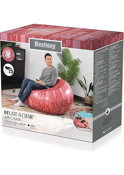 Şişirilebilir Sandalye Hava Sandalyesi 1.12M x 1.12M x 66CM modelleri