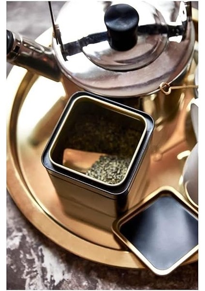 Blomnıng Kahve/çay Kutusu, Siyah ve Altın Renkli, 10X10X10 Santimetre, 203.732.06 modelleri