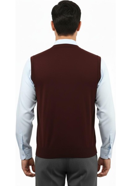 Erkek Düğmeli Yelek Cepli Çelik Örgü Klasik Kalıp 5212L BGL-ST04845 modelleri