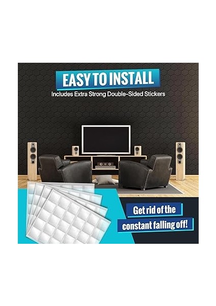 Akustik Köpük, 12 Adet, Akustik Plaka, Ses Emici, 30 x 30 x 2,5 Cm, Ses Yalıtımı, Ses Yalıtımı, Podcast, Stüdyo, Oyun Dekorasyonu, Akış Aksesuarı, Akustik Panel, Siyah fırsatları