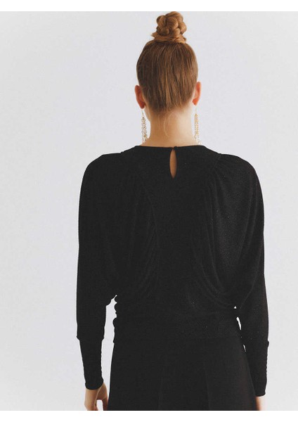 Büzgülü Bluz Siyah K2013049_001 fırsatları