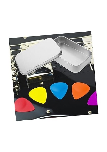 Gitar Penaları Orta Saklama Kutusu Metal Gitar Penası Kutusu Pena Tutucu Gitar Aksesuar Kutusu fırsatları