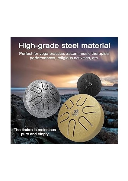 Davul 3 Inç 6 Ton Çelik Dil Davul Handpan Drumsticks Perküsyon Müzik Enstrümanları fiyatları