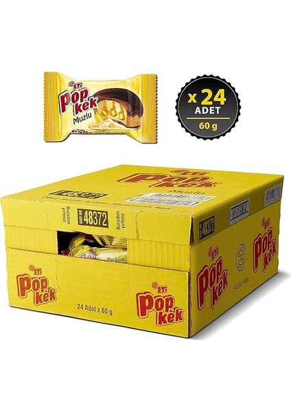Popkek Muzlu Kek 60 G x 24 Adet fırsatları