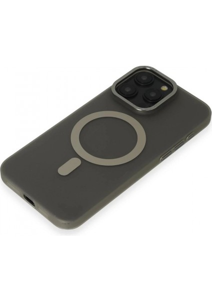 iPhone 15 Pro Max Kılıf Lodos Magneticsafe Mat Kapak - Titan Gri fırsatları