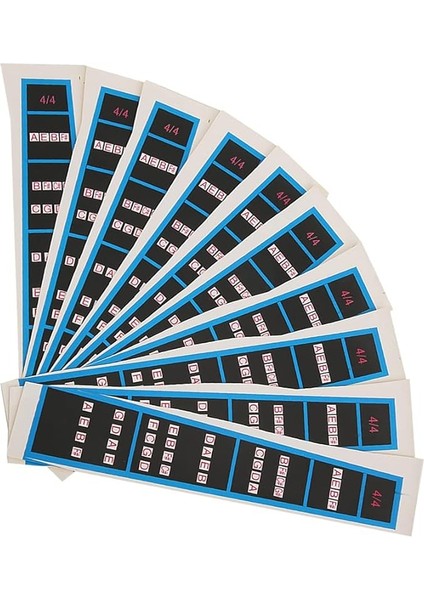 3/4 Keman Çıkartması Keman Çıkartması Siyah Mavi Klavye Kılavuzu, 4/4 Boyut, Başlangıç Müzik Aleti Akorları, Mavi Kenarlık, Öğrenme ve Uygulama Için Ideal