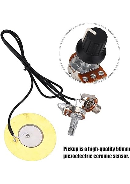 Piezo Pikap 50 mm Hassas Dönüştürücü, Gitar Mandolin Puro Kutusu, Gitar, Keman, Ukulele Banjo Için Pikap fiyatları