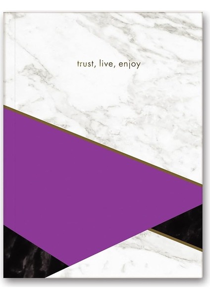 Color Mermer Mini Defter Çizgili Mor