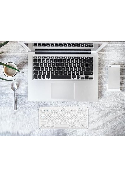 BT-K95 Bluetooth Bağlantılı Taşınabilir Sessiz Slim Sessiz Klavye Beyaz Telefon Tablet Mac Uyumlu indirimleri