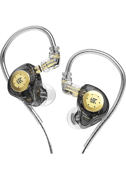Edxpro Kz Edx Kulak Içi Monitör, Hifi Stereo Sahne/stüdyo Iem Gürültü Yalıtımlı Spor Kulaklık/kulaklık/kulaklık/müzisyen Odyofili Için Çıkarılabilir Kablolu (Mikrofonsuz, Yarı Saydam Siyah)