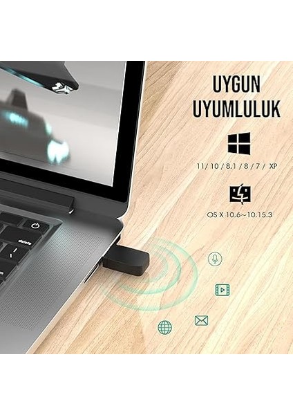 Mini USB Wifi Adaptör 300 Mbps Uyumlu (W-1) modelleri