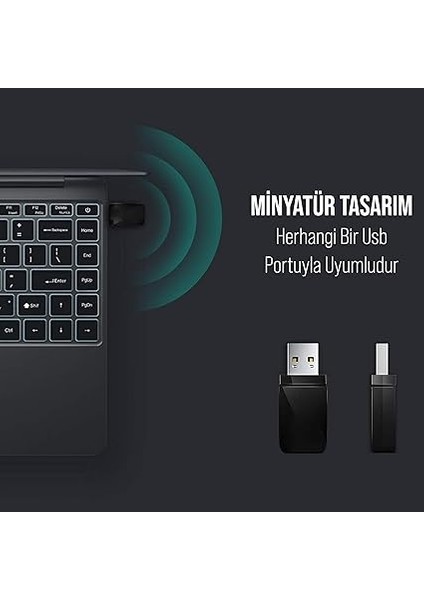 Mini USB Wifi Adaptör 300 Mbps Uyumlu (W-1) indirimleri