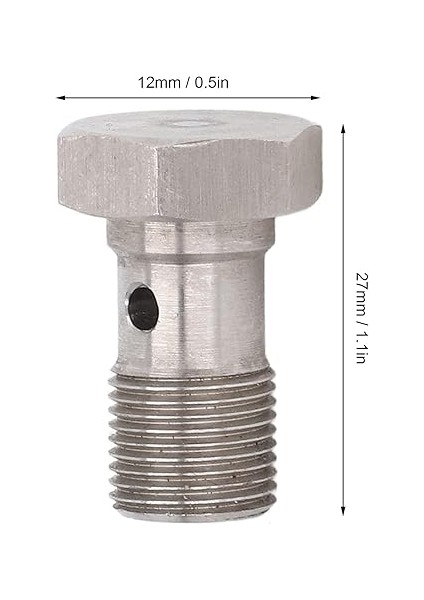 Cıvata Parçaları, Banjo Cıvata Parçaları M12X1.0 Metrik Konu Tek Delik Fren Hortumu Uç Adaptörü Fren Debriyaj Hatları Yağ Ücreti Için Yıkayıcılar ile fırsatları