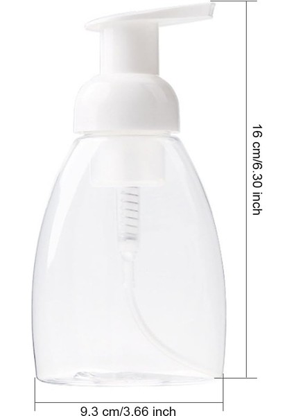 Köpük Pompa Dağıtıcı, Doldurulabilir Pompa Boş Şişe 10,5 Oz (300 Ml), Plastik, 3 Adet fiyatları