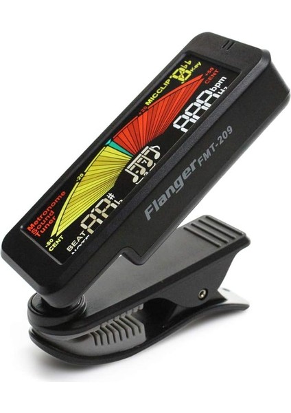 FMT-209 Gitar Akort Cihazı Klipsli 3'ü 1 Arada Metronom Akort Cihazı Ton Jeneratörü Kromatik Gitar Bas Ukulele Keman Müzik Aleti Aksesuarı