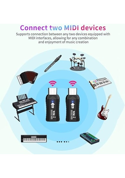 Mıdı Adaptörü Ses Verici Alıcısı Hz Ultra Düşük Gecikmeli Dahili Sessiz Taşınabilir Mıdı Konnektörü Nefesli Çalgılar Gitar Dijital Piyano Klavye Için fiyatları