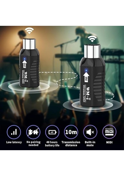 Mıdı Adaptörü Ses Verici Alıcısı Hz Ultra Düşük Gecikmeli Dahili Sessiz Taşınabilir Mıdı Konnektörü Nefesli Çalgılar Gitar Dijital Piyano Klavye Için indirimleri
