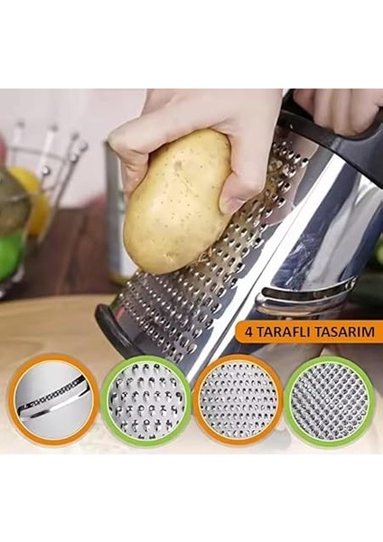 Paslanmaz Çelik 4 Taraflı Çok Işlevli Rende (Dilimleyici) fırsatları