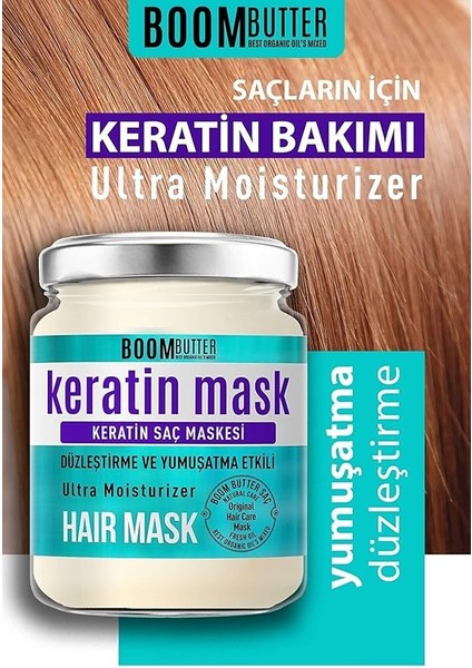 Butter Güçlendirici & Onarıcı Keratin Saç Maskesi, Kırılma Karşıtı & Yoğun Besleyici, Yıpranmış Saçlar Için, Derinlemesine Nemlendirici & Parlaklık Veren Bakım, 190 ml modelleri