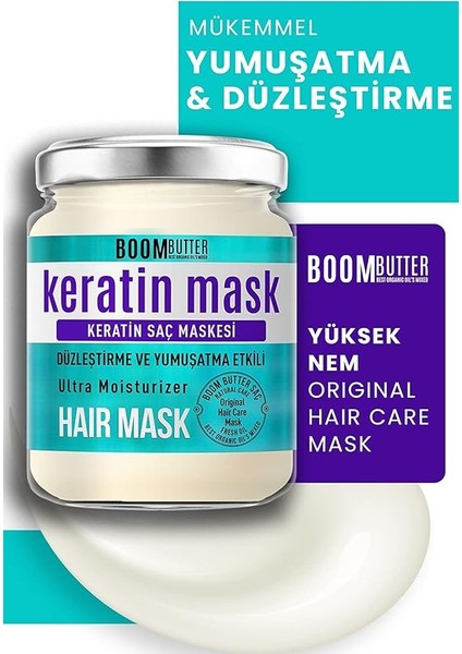 Butter Güçlendirici & Onarıcı Keratin Saç Maskesi, Kırılma Karşıtı & Yoğun Besleyici, Yıpranmış Saçlar Için, Derinlemesine Nemlendirici & Parlaklık Veren Bakım, 190 ml fırsatları