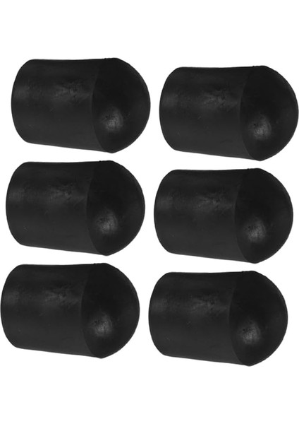 6 Adet Çello Için Kaymaz Mat Çello Uç Durdurucu Çello Uç Pimi Kauçuk Uç Çello Tıpası Çello Pedi Çello Aksesuarları Çello Uç Koruyucusu Çello Endpin Zemin Koruyucusu Silgi Black