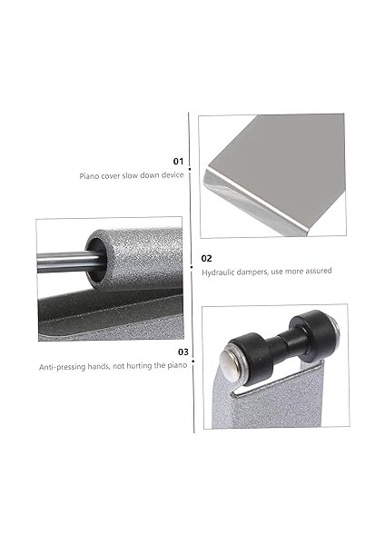 1 Piyano Kapağı Kabartma Piyano Anti-Basınç El Aksesuarı Anti Tutam Piyano Aksesuarı Piyano Tamponu Piyano Metal Yavaşlama Cihazı Dayanıklı Piyano Kapağı Tamponu Müzik fiyatları