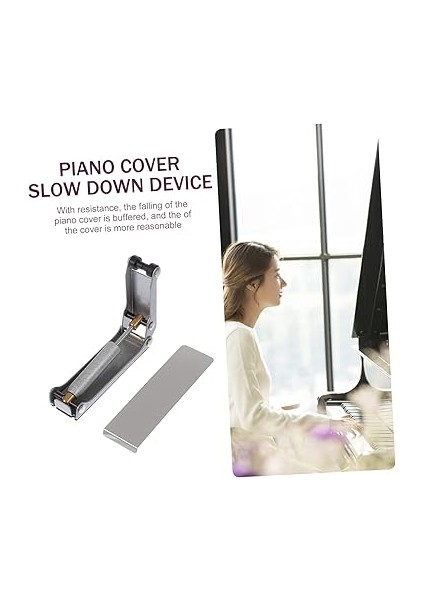 1 Piyano Kapağı Kabartma Piyano Anti-Basınç El Aksesuarı Anti Tutam Piyano Aksesuarı Piyano Tamponu Piyano Metal Yavaşlama Cihazı Dayanıklı Piyano Kapağı Tamponu Müzik indirimleri
