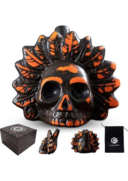 Death Düdüğü, Ölüm Düdüğü, Otantik Insan Ölüm Düdüğü, 125+ Desibelde En Yüksek Sesli Çığlık Düdüğü, Çığlık Atan Aztek Savaş Düdüğü (B)