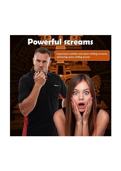 Death Düdüğü, Ölüm Düdüğü, Otantik Insan Ölüm Düdüğü, 125+ Desibelde En Yüksek Sesli Çığlık Düdüğü, Çığlık Atan Aztek Savaş Düdüğü (B) fırsatları