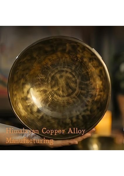 Bless El Yapımı Tibet Şarkı Kase Seti - Yoga, Çakra Şifa, Ses Terapisi, Stres Giderici, Farkındalık ve Ev Dekoru Için Dolunay Nepal Meditasyon Ses Kasesi (12 Cm) fiyatları