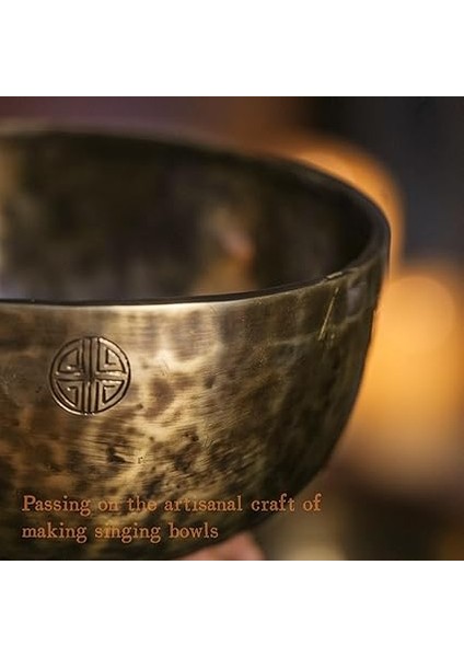 Bless El Yapımı Tibet Şarkı Kase Seti - Yoga, Çakra Şifa, Ses Terapisi, Stres Giderici, Farkındalık ve Ev Dekoru Için Dolunay Nepal Meditasyon Ses Kasesi (12 Cm) modelleri