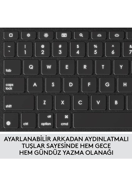 Combo Touch Klavyeli iPad Kılıfı, Ayrılabilir, Trackpad ve Smart Connector Özellikli, Arka Aydınlatma ve Destek Ayaklı Klavye, iPad 10.2 Inç 7. 8. ve 9. Nesil ile Uyumlu, Gri fırsatları