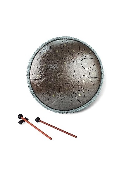 Inç Çelik El Davulu, 15 Nota D Taşu Handpan Davulu, Mezikikal Ölçekli Veya Meditason Eklencsi ile Karbon Çelik Tank (13 Inç) modelleri