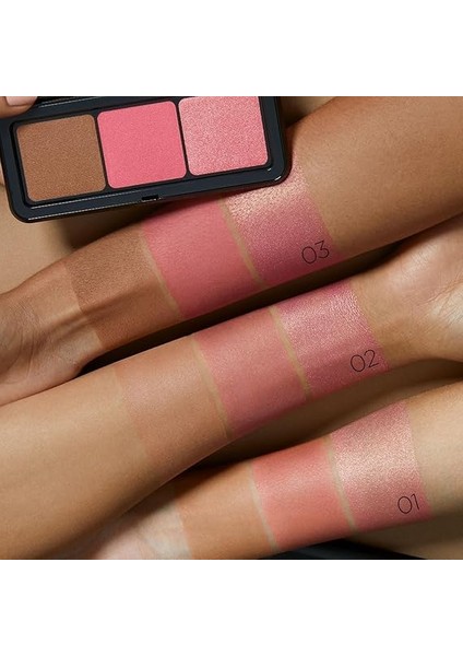 Milano Multi Finish Trio Blush & Bronzer Palette 03 | Yüz Paleti, 1 Bronzlaştırıcı ve 2 Allık, Mat ve Metalik Kaplama indirimleri