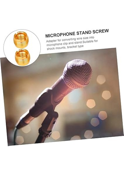 2 Adet Mikrofon Standı Adaptörü Li Ten Dönüştürücü Vida Pratik Kullanım Için Hafif ve Kompakt Tasarım fırsatları