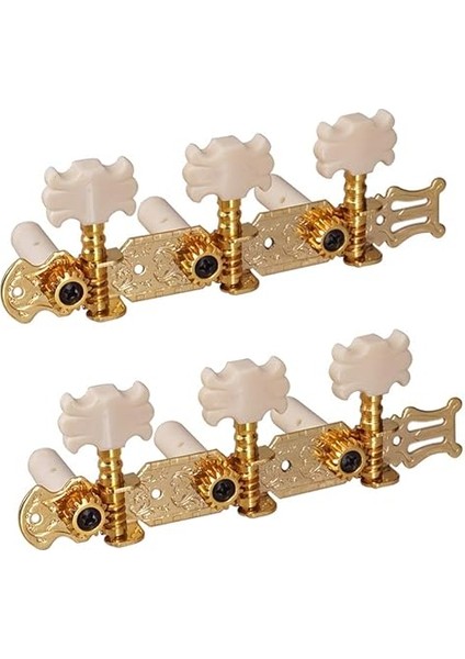 1 Çift Altın Gitar Akort Burguları Klasik Gitar Tel Akort Burguları Akort Başlıkları fırsatları