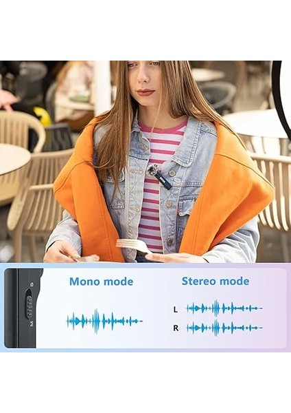 Boyalınk Iphone/android/kamera Vlogging Için Kablosuz Yaka Mikrofonu, Hepsi Bir Arada Yaka Çift Mikrofon Sistemi ve Aydınlatma ve Usb-C Girişleri ve Akıllı Telefonlar/dslr Için Pil Kutusu Youtube indirimleri