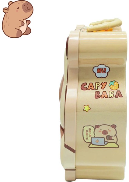 Capybara Figürlü Metal Kumbara Sevimli Tasarımı | Özel Kilitli Kawaii Para Kutusu modelleri