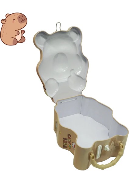 Capybara Figürlü Metal Kumbara Sevimli Tasarımı | Özel Kilitli Kawaii Para Kutusu indirimleri